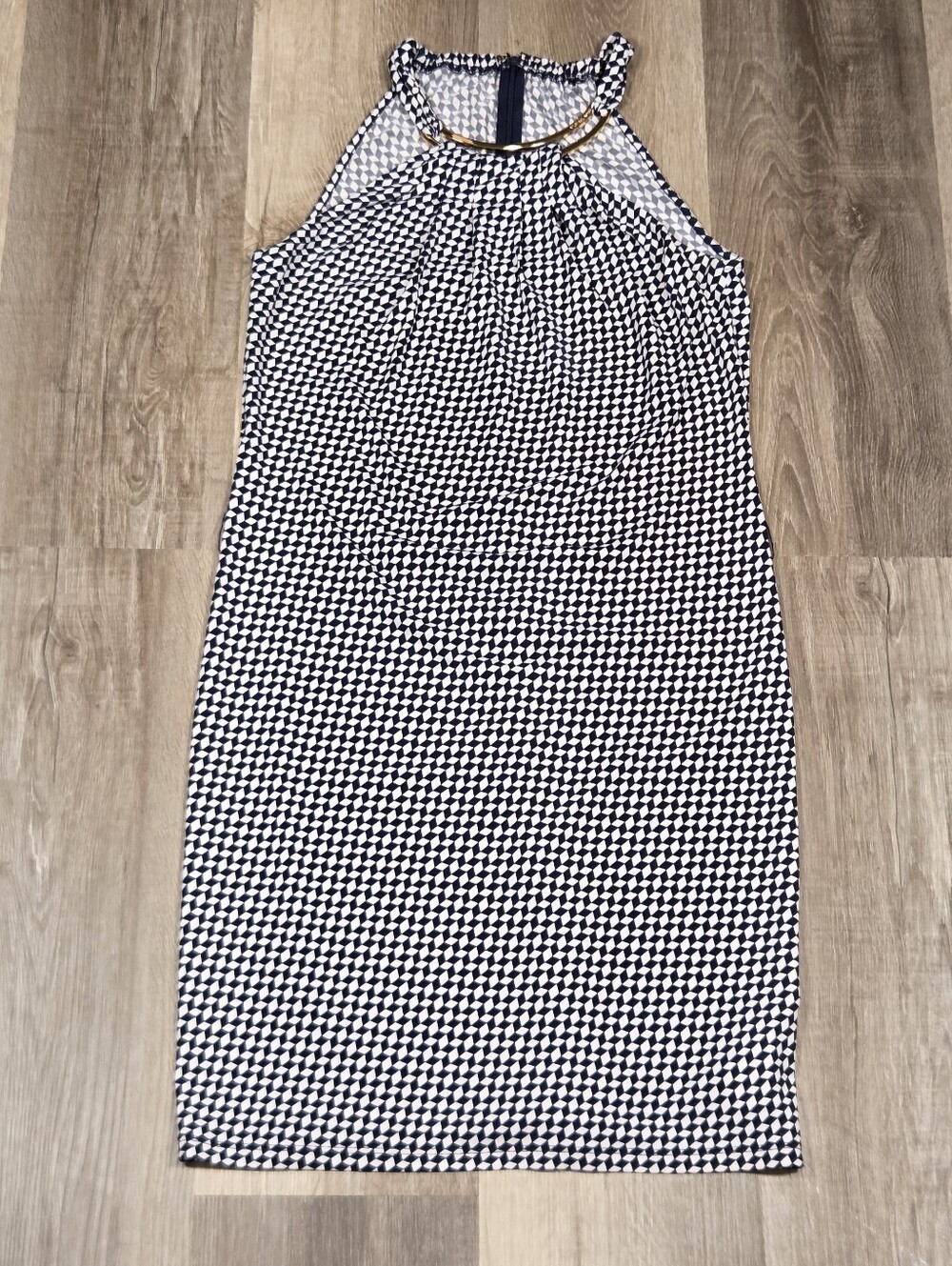 Michael Kors Navy & white check dress XS